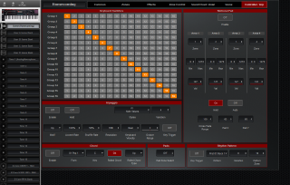 Click to display the Roland Fantom 08 Scene - Controller+Arp Editor