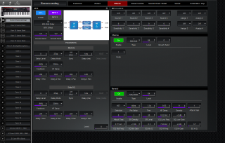 Click to display the Roland Fantom 08 Scene - Effects Editor