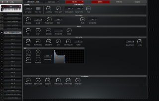 Click to display the Roland Fantom 08 Tone 1 - SH-101 Editor