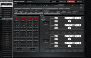 Click to display the Roland Fantom 08 Tone 1 - ZCore-Cmn/Kbd/Structure Editor