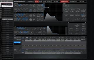 Click to display the Roland Fantom 08 Tone 1 - ZCore-Filter/Amp/LFO/EQ Editor
