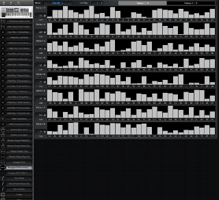 Click to display the Roland Fantom X6 Arpeggio (Performance) Editor