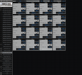Click to display the Roland Fantom X8 Rhythm Group (Perform) Editor