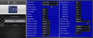 Click to display the Roland GR-09 Patch Editor