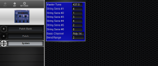 Click to display the Roland GR-09 System Editor