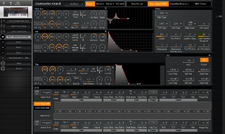 Click to display the Roland Jupiter-X Tone 1 - Z-Core Filter/Amp/LFO/EQ Editor