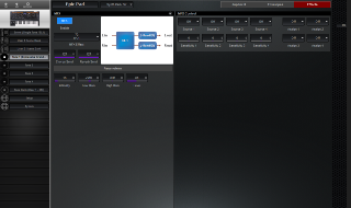 Click to display the Roland Jupiter-Xm Tone 1 - Jupiter-X Effects Editor