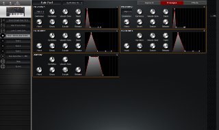 Click to display the Roland Jupiter-Xm Tone 1 - Jupiter-X Envelopes Editor