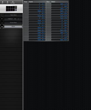 Click to display the Roland PAD-80 Chain Editor