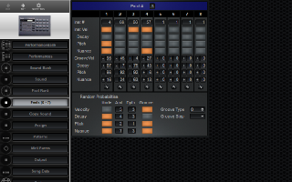 Click to display the Roland R-5 Feels (0 - 7) Editor