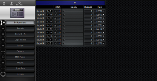 Click to display the Roland R-8 Performances Editor