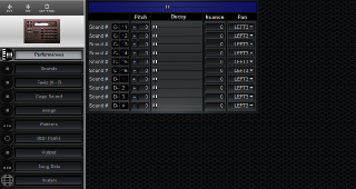 Click to display the Roland R-8 MkII Performances Editor
