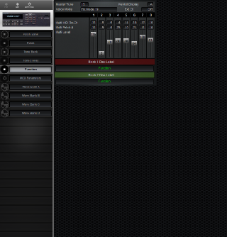 Click to display the Roland S-550 Function Editor