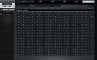 Click to display the Roland SH-01 Patch - ARPEGGIOS Editor