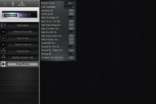 Click to display the Roland U-220 Setup Memory Editor