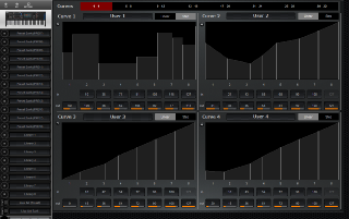 Click to display the Yamaha MODX 8+ Curve Editor