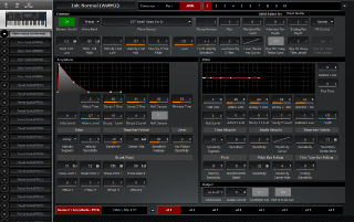 Click to display the Yamaha MODX 8+ Performance - AWM Ele/Amp/Pitch Editor