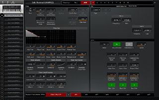 Click to display the Yamaha MODX 8+ Performance - AWM Filter/EQ/LFO Editor