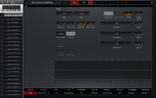 Click to display the Yamaha MODX 8+ Performance - Part LFO Editor