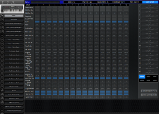 Click to display the Yamaha MOXF 8 Multi - Arp Setup Editor