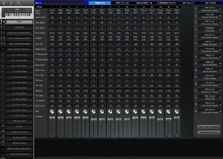 Click to display the Yamaha MOXF 8 Multi - Mixer (1) Editor