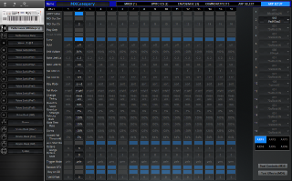 Click to display the Yamaha MX88 Performance - Arp Setup Editor