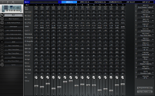 Click to display the Yamaha Motif XS 6 Multi - Mixer (1) Editor