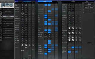 Click to display the Yamaha Motif XS 6 Performance - Mixer Editor