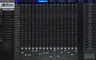 Click to display the Yamaha Motif XS 7 Multi - Mixer (1) Editor