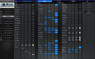 Click to display the Yamaha Motif XS 7 Performance - Mixer Editor
