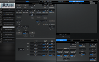 Click to display the Yamaha Motif XS 7 Voice - Arp / Effects Editor