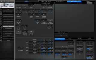Click to display the Yamaha Motif XS 8 Voice - Arp / Effects Editor