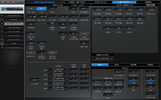 Click to display the Yamaha Motif XS Rack Voice - Arp / Effects Editor