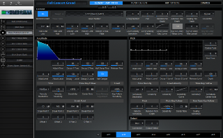Click to display the Yamaha Motif XS Rack Voice - Element / Amp / Pitch Editor