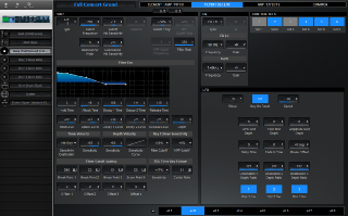 Click to display the Yamaha Motif XS Rack Voice - Filter / EQ / LFO Editor