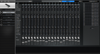 Click to display the Yamaha S30 Performance - Mixer 1 Mode Editor