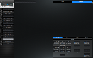 Click to display the Yamaha S70XS Drums - Arp / Effects Editor