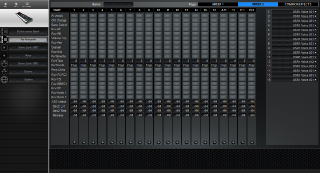 Click to display the Yamaha S80 Performance - Mixer 2 Mode Editor