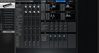 Click to display the Yamaha S90 Voice - FILTER+EQ+LFO Mode Editor