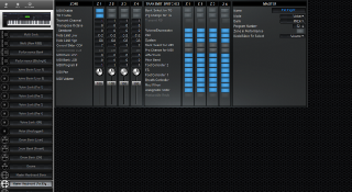 Click to display the Yamaha S90ES Master Keyboard Editor