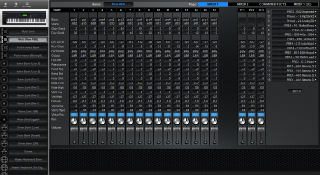 Click to display the Yamaha S90ES Multi - Mixer 1 Mode Editor