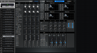 Click to display the Yamaha S90ES Voice - FILTER+EQ+LFO Mode Editor
