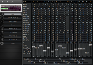 Click to display the Yamaha TG100 Multi Editor